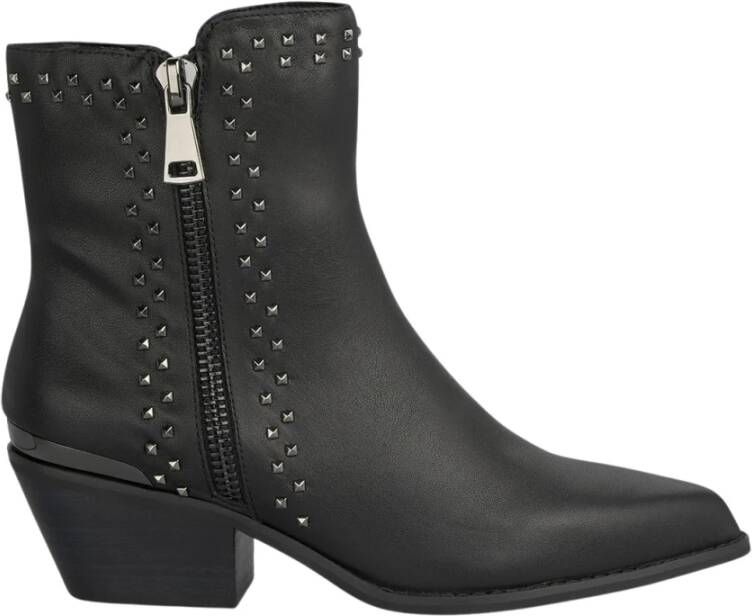 Alma en Pena Studded enkellaarzen Black Dames