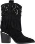 Alma en Pena Studded Fringed Enkellaarzen Black Dames - Thumbnail 1