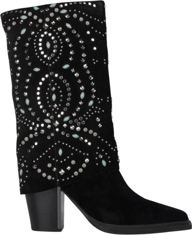 Alma en Pena Studded gaiter laarzen Black Dames