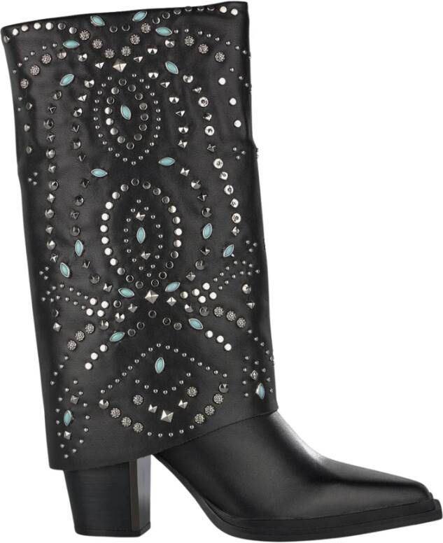 Alma en Pena Studded gaiter laarzen Black Dames