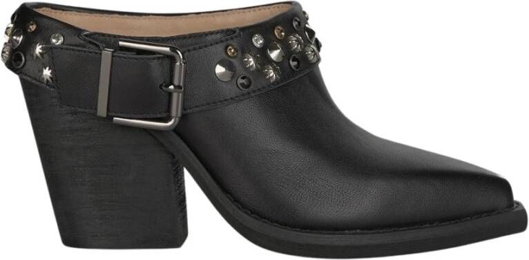 Alma en Pena Studded Heeled Clogs Black Dames