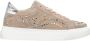 Alma en Pena Studded leren platform sneaker Beige Dames - Thumbnail 1