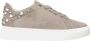 Alma en Pena Studded Leren Sneaker met Platform Beige Dames - Thumbnail 1