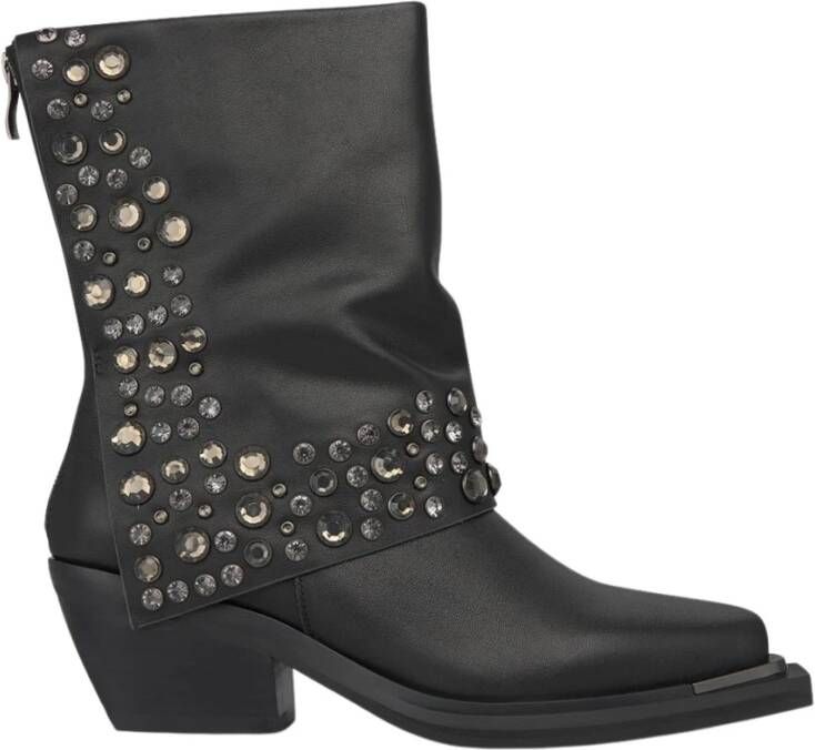 Alma en Pena Studded Pleat Bootie Black Dames