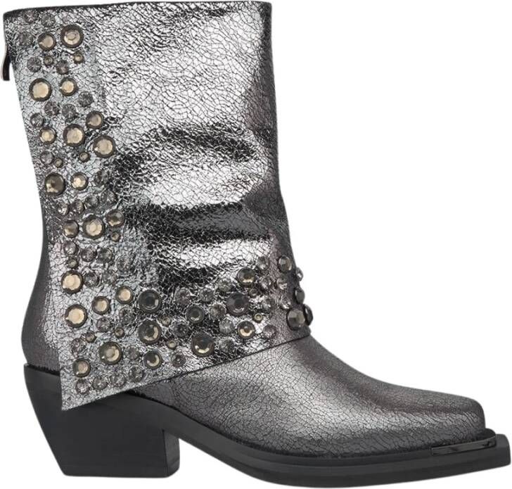 Alma en Pena Studded Pleat Bootie Gray Dames