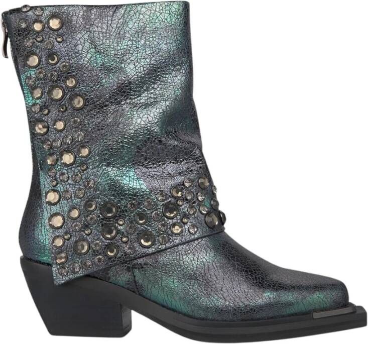 Alma en Pena Studded plooi bootie Multicolor Dames