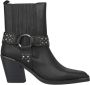 Alma en Pena Studded square toe ankle boot Black Dames - Thumbnail 1