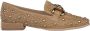 Alma en Pena Studded Womens Flat Moccasin Brown Dames - Thumbnail 1