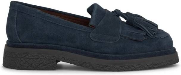 Alma en Pena Tassel platte loafer Blue Dames