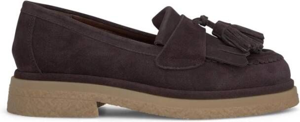 Alma en Pena Tassel platte loafer Brown Dames