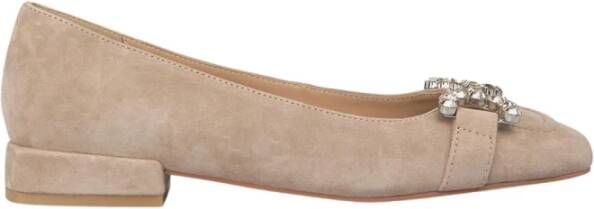 Alma en Pena Versierde Ballerina Flats Beige Dames