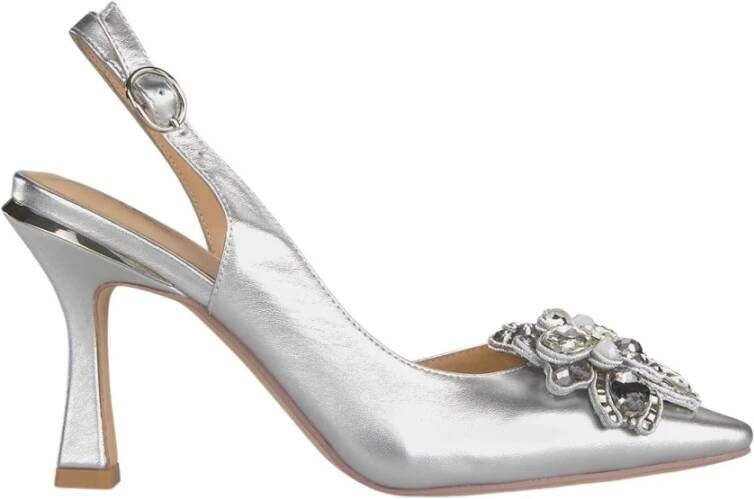 Alma en Pena Versierde hakken met strass detail Gray Dames