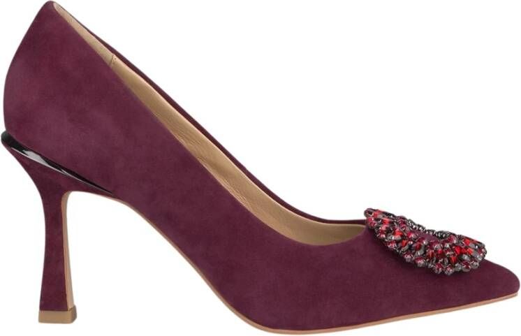 Alma en Pena Versierde ronde pumps Red Dames