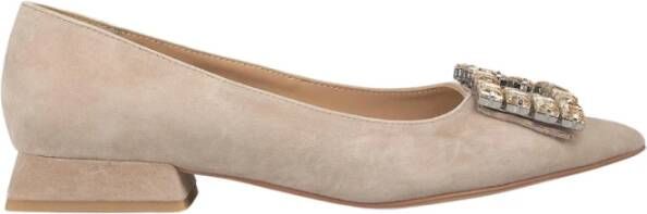 Alma en Pena Vierkante ballerina ornament Beige Dames