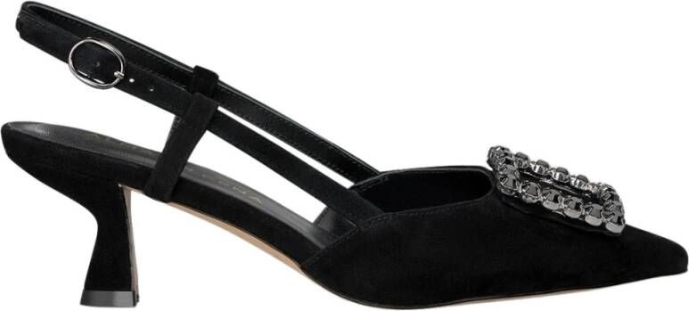 Alma en Pena Vierkante Broche Hakken Schoenen Black Dames