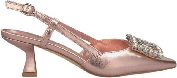 Alma en Pena Vierkante Broche Hakken Schoenen Pink Dames