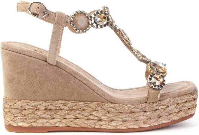 Alma en Pena Wedges Brown Dames