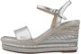 Alma en Pena Rhinestone Wedge Sandaal met Gevlochten Detail Gray Dames - Thumbnail 1