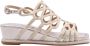 Alma en Pena Gouden Sandalen Elegant Comfortabel Voetbed Beige Dames - Thumbnail 9