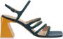 ALOHAS Aubrey Leren Sandalen Blue Dames - Thumbnail 1