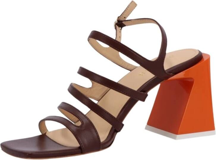 ALOHAS Aubrey Leren Sandalen Brown Dames