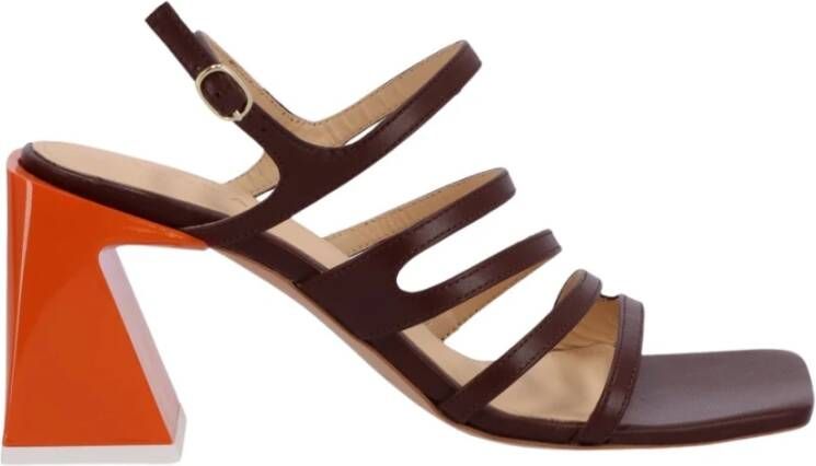 ALOHAS Aubrey Leren Sandalen Brown Dames