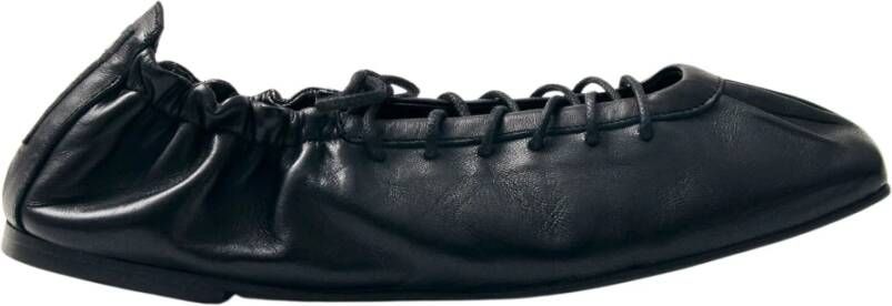 ALOHAS Aureline Zwarte Leren Ballet Flats Black Dames