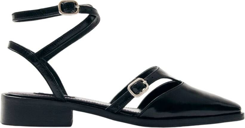 ALOHAS Aveline Leren Ballet Flats Black Dames