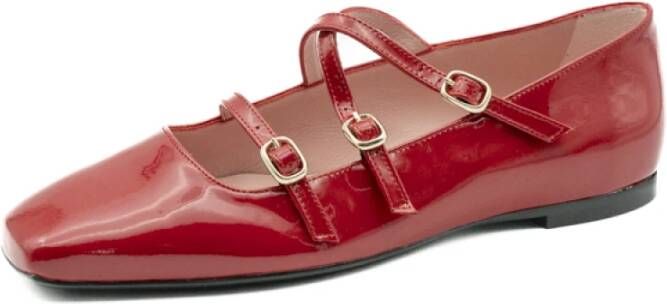 ALOHAS Luke Onix Wijn Bourgondië Leren Ballet Flats Red Dames