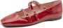 ALOHAS Luke Onix Wijn Bourgondië Leren Ballet Flats Red Dames - Thumbnail 1