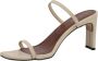 ALOHAS Beige Leren Twee-Band Muiltjes Beige Dames - Thumbnail 10