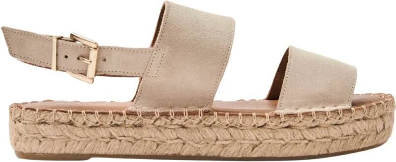 ALOHAS Dubbele riem sandalen Beige Dames