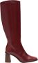 ALOHAS East Sleek Burgundy Leren Laarzen Red Dames - Thumbnail 1