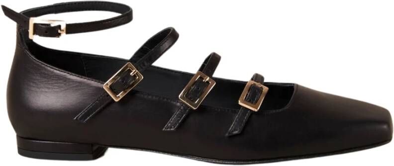 ALOHAS Leren balletflats Black Dames