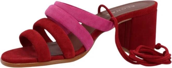 ALOHAS Letizia Leren Sandalen Red Dames