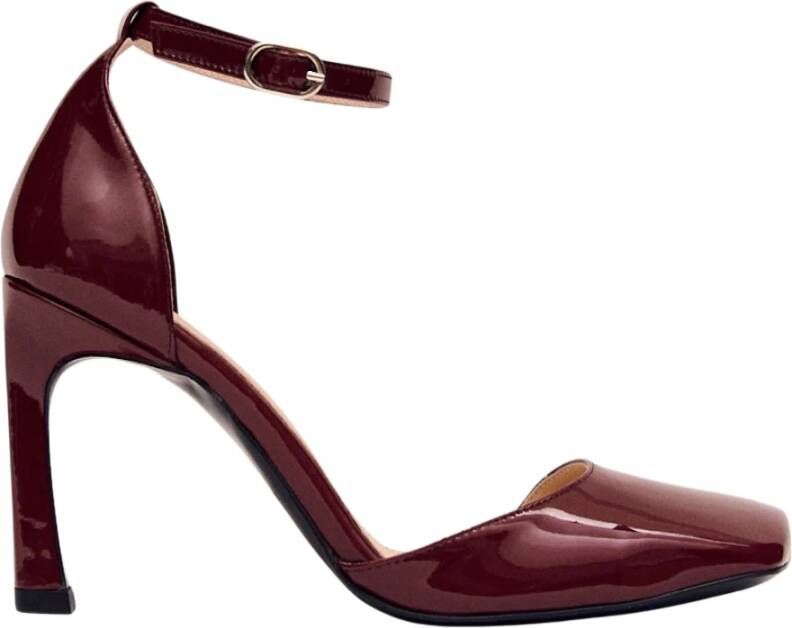 ALOHAS Liebe Onix Burgundy Leren Pumps Red Dames