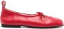 ALOHAS Rode Front Tie Vierkante Neus Schoenen Red Dames - Thumbnail 1