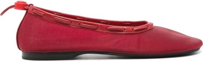 ALOHAS Rode platte zool schoenen Red Dames