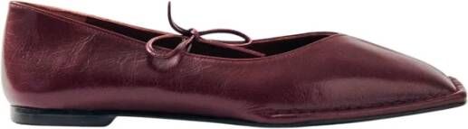 ALOHAS Sway Leren Ballet Flats Red Dames