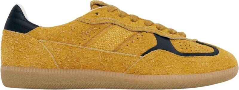 ALOHAS Tb.490 Rife Suède Fuzzy Leren Sneakers Yellow Unisex