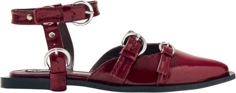 ALOHAS Thalara Onix Burgundy Leren Ballet Flats Red Dames