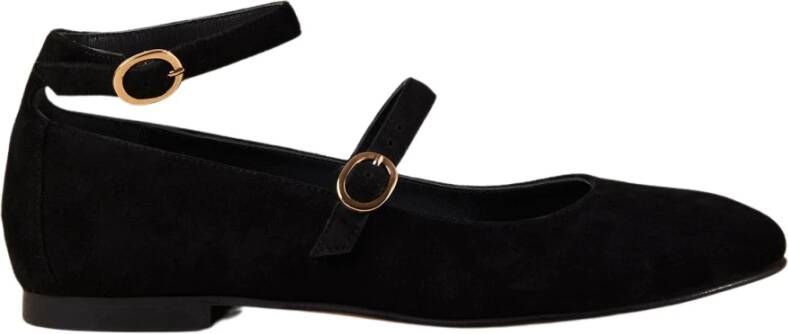 ALOHAS Zwart Suède Ballet Flats Black Dames