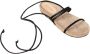 ALOHAS Zwarte leren sandalen Black Dames - Thumbnail 1