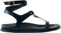 ALOHAS Zwarte Leren Sandalen Black Dames - Thumbnail 1