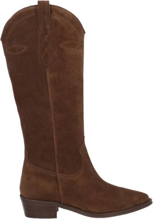 Alpe Bruine Casual Suède Dameslaars Brown Dames