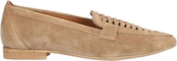 Alpe Casual Dames Kamelenkleurige Suède Mocins Brown Dames