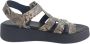 Alpe Casual Zwarte Leren Dames Sandalen Multicolor Dames - Thumbnail 1