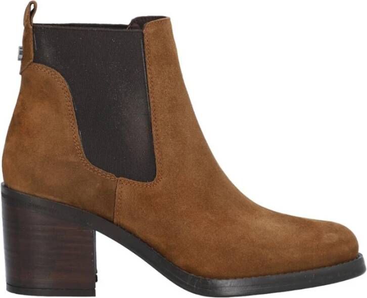 Alpe Dames Casual Kameel Suède Laars Brown Dames