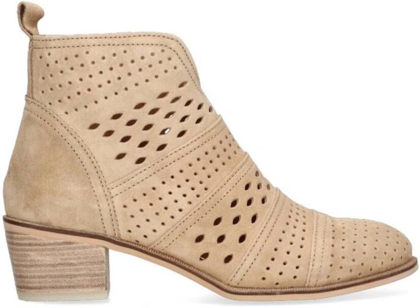 Alpe Enkellaarzen Beige Dames