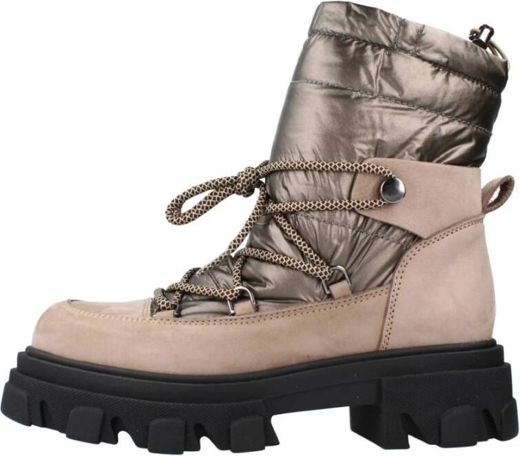 Alpe Lace-up Boots Beige Dames